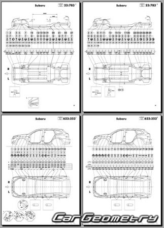 Subaru Legacy B4  Legacy Touring Wagon 2009-2014 (RH Japanese market) Body dimensions