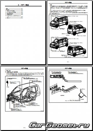   Daihatsu Move (L150 L160) 2002-2006 (RH Japanese market) Body Repair Manual