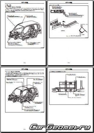 Daihatsu Move Latte (L550S L560S) 2004-2009 (RH Japanese market) Body Repair Manual