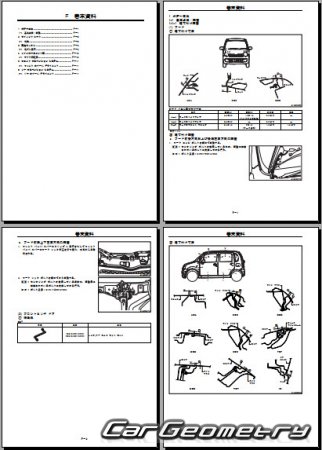 Daihatsu Move Latte (L550S L560S) 2004-2009 (RH Japanese market) Body Repair Manual