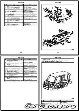 Daihatsu Tanto (L350 L360) 20032007 (RH Japanese market) Body Repair Manual