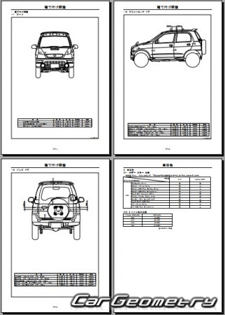   Daihatsu Terios & Terios Kid (J100) 19972005 (RH Japanese market) Body Repair Manual