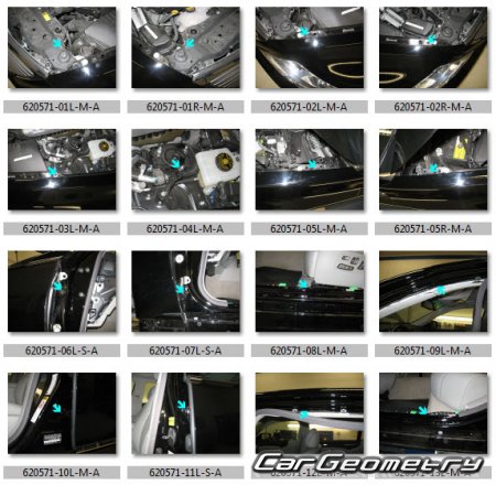 Lexus LS600H LS600HL (UVF45 UVF46) 2007-2011 (RH Japanese market) Body dimensions