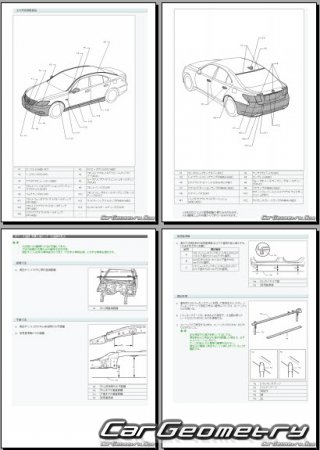 Lexus LS460  LS460L 20062009 (RH Japanese market) Body dimensions