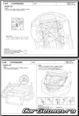 Lexus IS250C (GSE20) 2009-2015 (RH Japanese market) Body dimensions