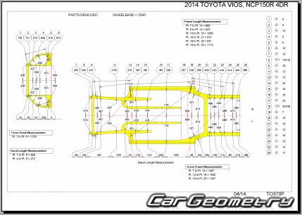 Toyota Vios  Yaris Sedan 20132017 (RH Asia market) Body dimensions
