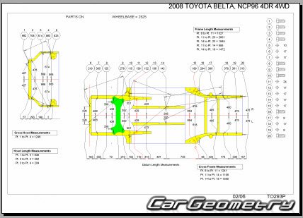 Toyota Belta (KSP92 SCP92 NCP96) 20052012 (RH Japanese market) Body dimensions