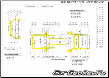 Toyota Belta (KSP92 SCP92 NCP96) 20052012 (RH Japanese market) Body dimensions