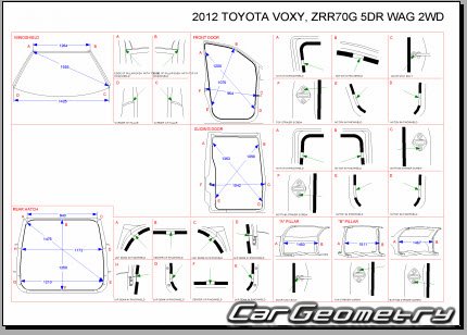   Toyota Noah  Toyota Voxy 2007-2014 (RH Japanese market) Body dimensions