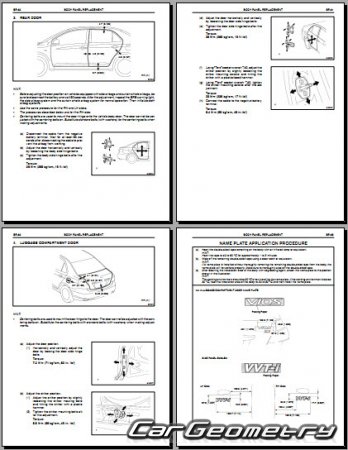 Toyota Vios (XP90) 20072013 RH Body Repair Manual