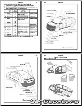 Toyota Vios (XP90) 20072013 RH Body Repair Manual