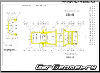 Honda Civic (FN1 FN3) 3D 2006-2012 Body Repair Manual