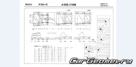 Daihatsu Applause 1990-2000 Body dimensions