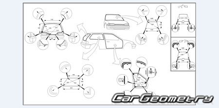 Daihatsu Charade (G100) 1987-1993 Body dimensions