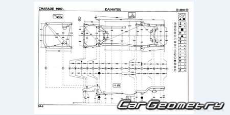 Daihatsu Charade (G100) 1987-1993 Body dimensions