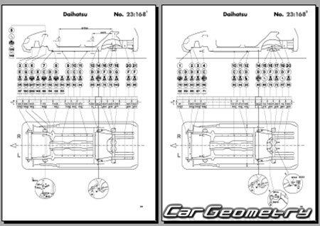 Daihatsu Pyzar (G303G G313G) 1996-2002 (RH Japanese market) Body dimensions