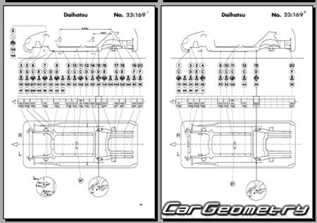 Daihatsu Pyzar (G303G G313G) 1996-2002 (RH Japanese market) Body dimensions