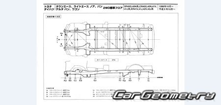 Daihatsu Delta (R40 R50) 1997-2002 (RH Japanese market) Body dimensions