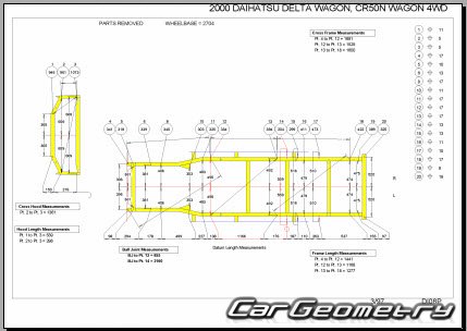 Daihatsu Delta (R40 R50) 1997-2002 (RH Japanese market) Body dimensions