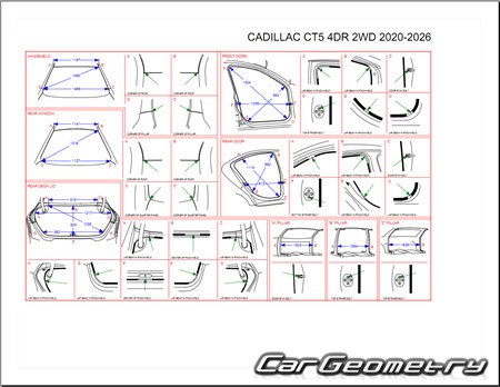   Cadillac CT5 2020-2026 Body dimensions