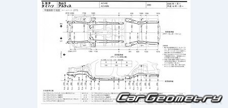 Daihatsu Altis (ACV40N ACV45N) 2006-2009 (RH Japanese market) Body dimensions