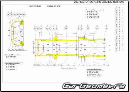 Daihatsu Altis (ACV40N ACV45N) 2006-2009 (RH Japanese market) Body dimensions