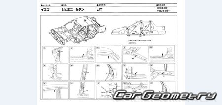 Isuzu Gemini (JT) 1990-1993 (RH Japanese market) Body dimensions