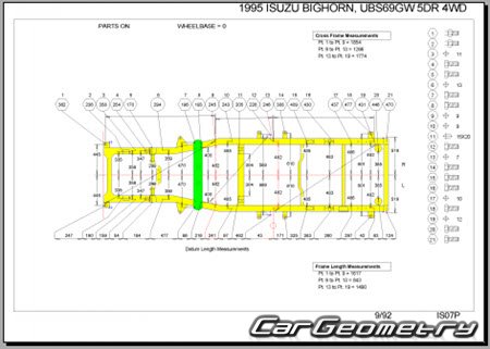 Isuzu Bighorn (UBS) 1991-1998 (RH Japanese market) Body dimensions