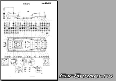 Subaru Leone 1985-1993 (RH Japanese market) Body dimensions