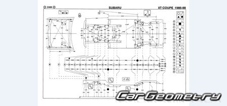 Subaru Alcyone (AX) 1985-1991 (RH Japanese market) Body dimensions