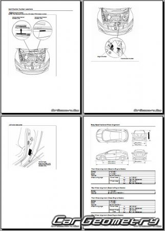 Honda Civic (FN1 FN3) 3D 2006-2012 Body Repair Manual