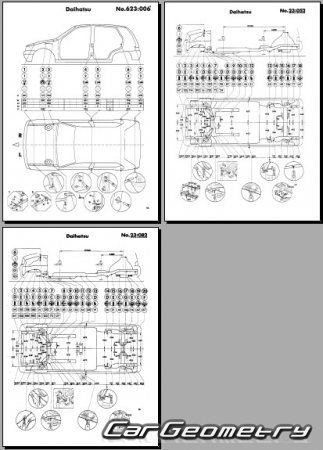 Daihatsu Charade (G100) 1987-1993 Body dimensions