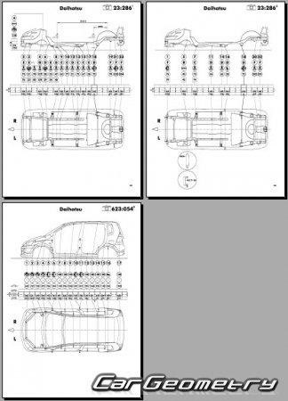 Daihatsu YRV (M200G M201G M211G) 2000-2005 (RH Japanese market) Body dimensions