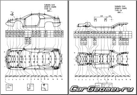 Subaru Alcyone (CX) 1991-1997 (RH Japanese market) Body dimensions