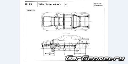 Subaru Alcyone (CX) 1991-1997 (RH Japanese market) Body dimensions