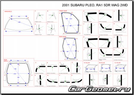 Subaru Pleo (RA RV) 1999-2003 (RH Japanese market) Body dimensions