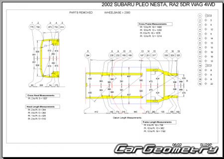 Subaru Pleo (RA RV) 1999-2003 (RH Japanese market) Body dimensions