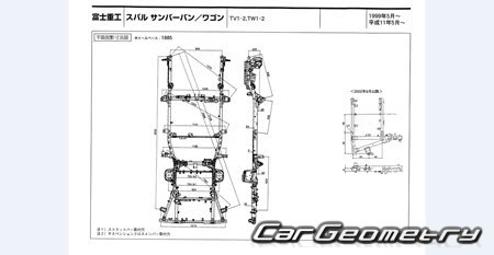 Subaru Sambar (TV TW TT) 2000-2012 (RH Japanese market) Body dimensions