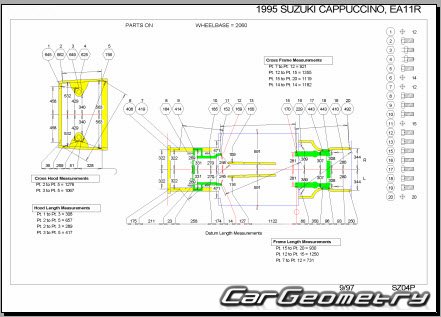 Suzuki Cappuccino (EA11 EA21) 1991-1997 (RH Japanese market) Body dimensions