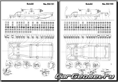 Suzuki Every & Carry 1991-1998 (RH Japanese market) Body dimensions