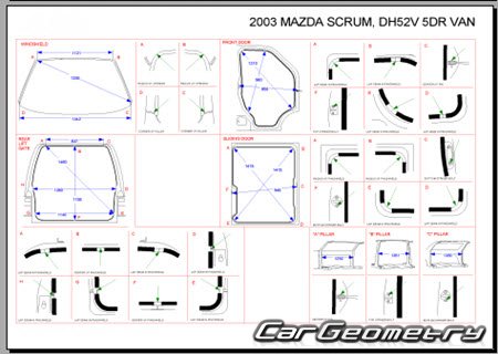 Mazda Scrum Van & Truck 1999-2005 (RH Japanese market) Body dimensions