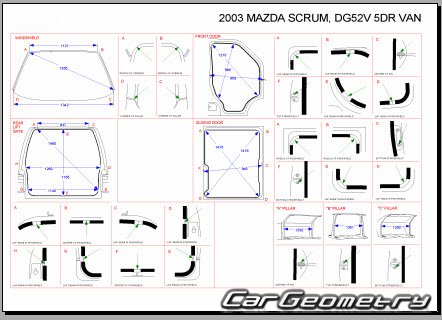 Mazda Scrum Van & Truck 1999-2005 (RH Japanese market) Body dimensions