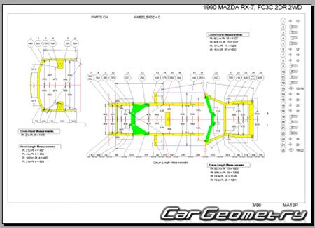 Mazda Savanna RX-7 (FC) 19851991 (RH Japanese market) Body dimensions