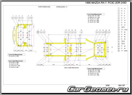 Mazda Savanna RX-7 (FC) 19851991 (RH Japanese market) Body dimensions