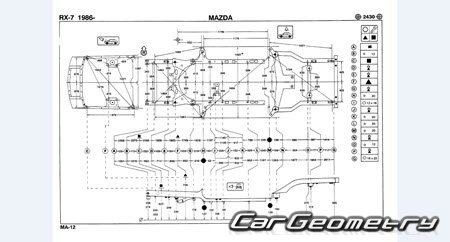 Mazda Savanna RX-7 (FC) 19851991 (RH Japanese market) Body dimensions