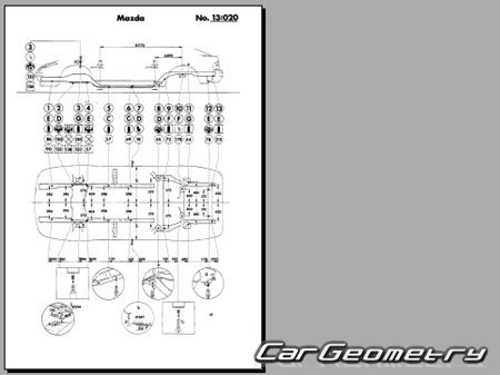 Mazda Savanna RX-7 (FC) 19851991 (RH Japanese market) Body dimensions