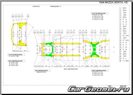 Mazda Sentia & Efini MS-9 (HD) 1991-1995 (RH Japanese market) Body dimensions