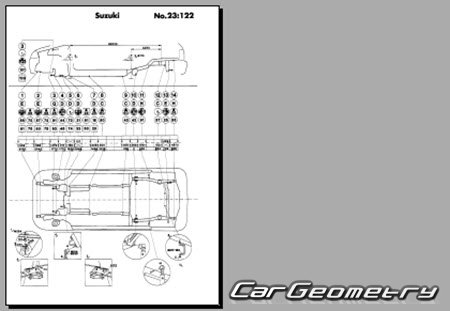 Suzuki Cervo 1990-1998 (RH Japanese market) Body dimensions