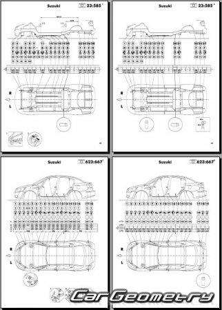   Suzuki SX4 (YC11S) 2007-2014 (RH Japanese market) Body dimensions