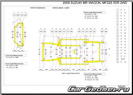 Suzuki MR Wagon (MF22S) 20062010 (RH Japanese market) Body dimensions